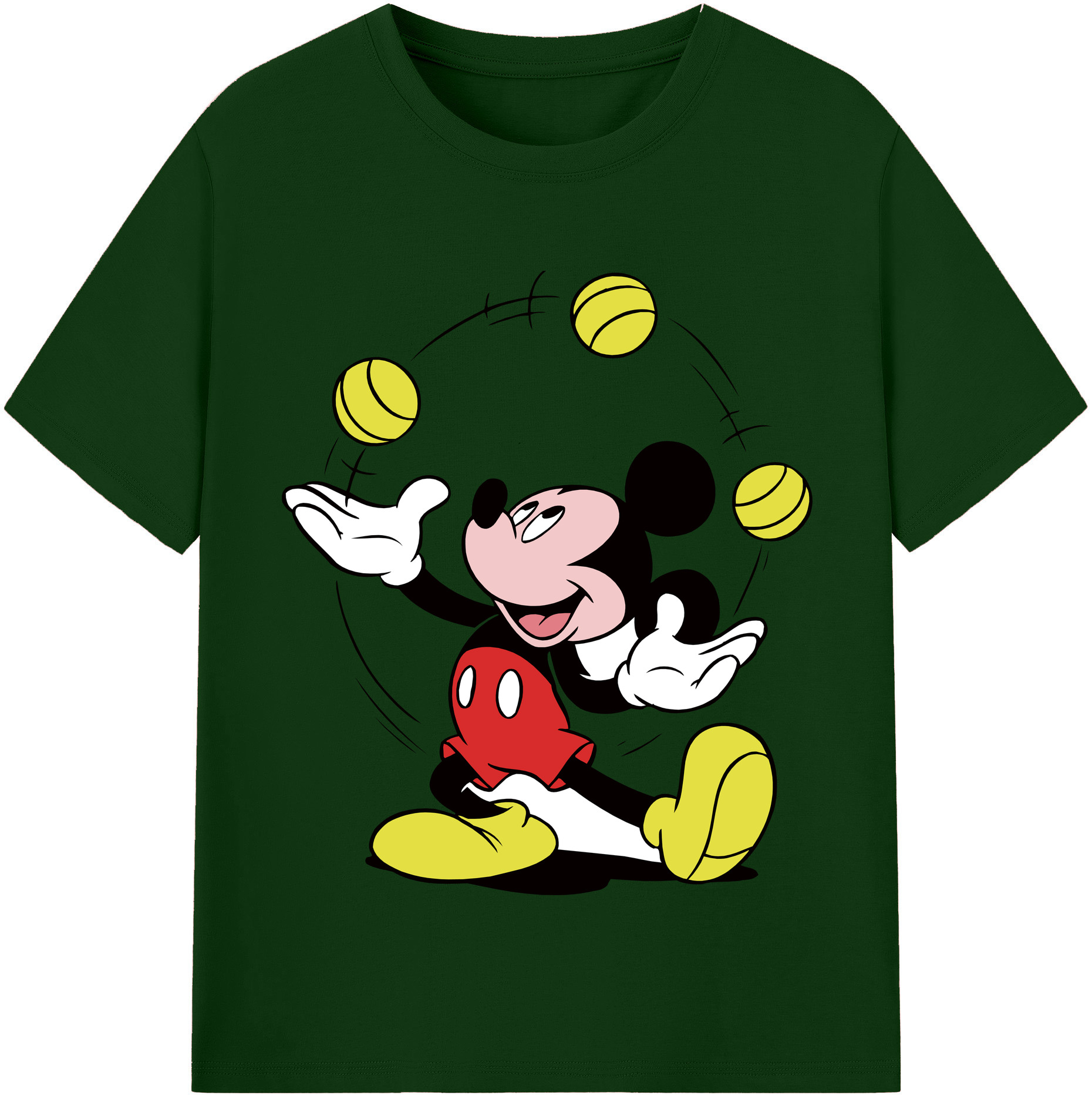 （画像用） ミッキーマウス Mickey Mouse 綿100％半袖Tシャツ（フロントプリント）